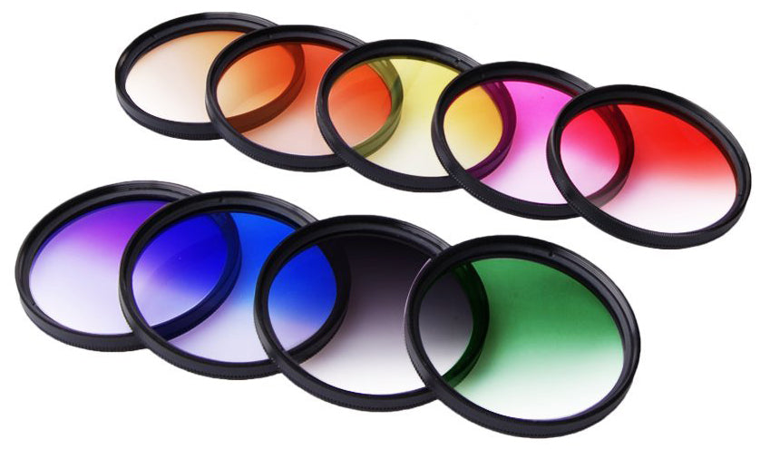Opteka 58mm 9 Piece HD Multicoated Graduated Color Filter Kit Set