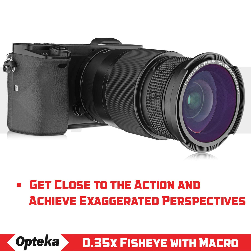 Opteka .35x HD Super Wide Angle Panoramic Macro Fisheye Lens (52MM/58MM/67MM) for Digital SLR Cameras