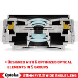 Opteka 28mm f/2.8 HD MC Manual Focus Prime Lens for Nikon 1 Mount CX Format Digital Cameras