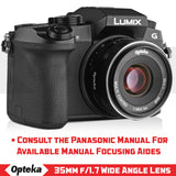 Opteka 35mm f/1.7 HD MC Manual Focus Prime Lens for M43 Mount Digital Cameras