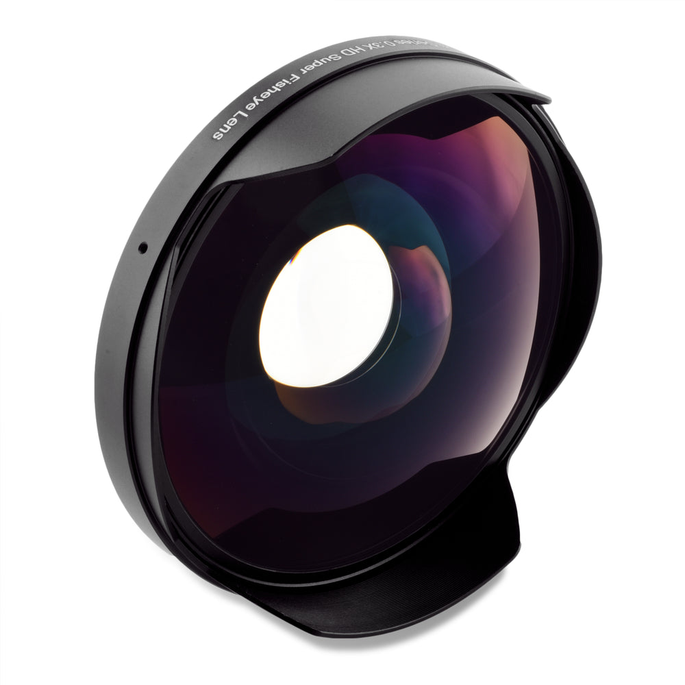 Opteka OPT-SC62FE Titanium Series 62mm 0.3X HD Super Fisheye Lens for Professional Video Camcorders