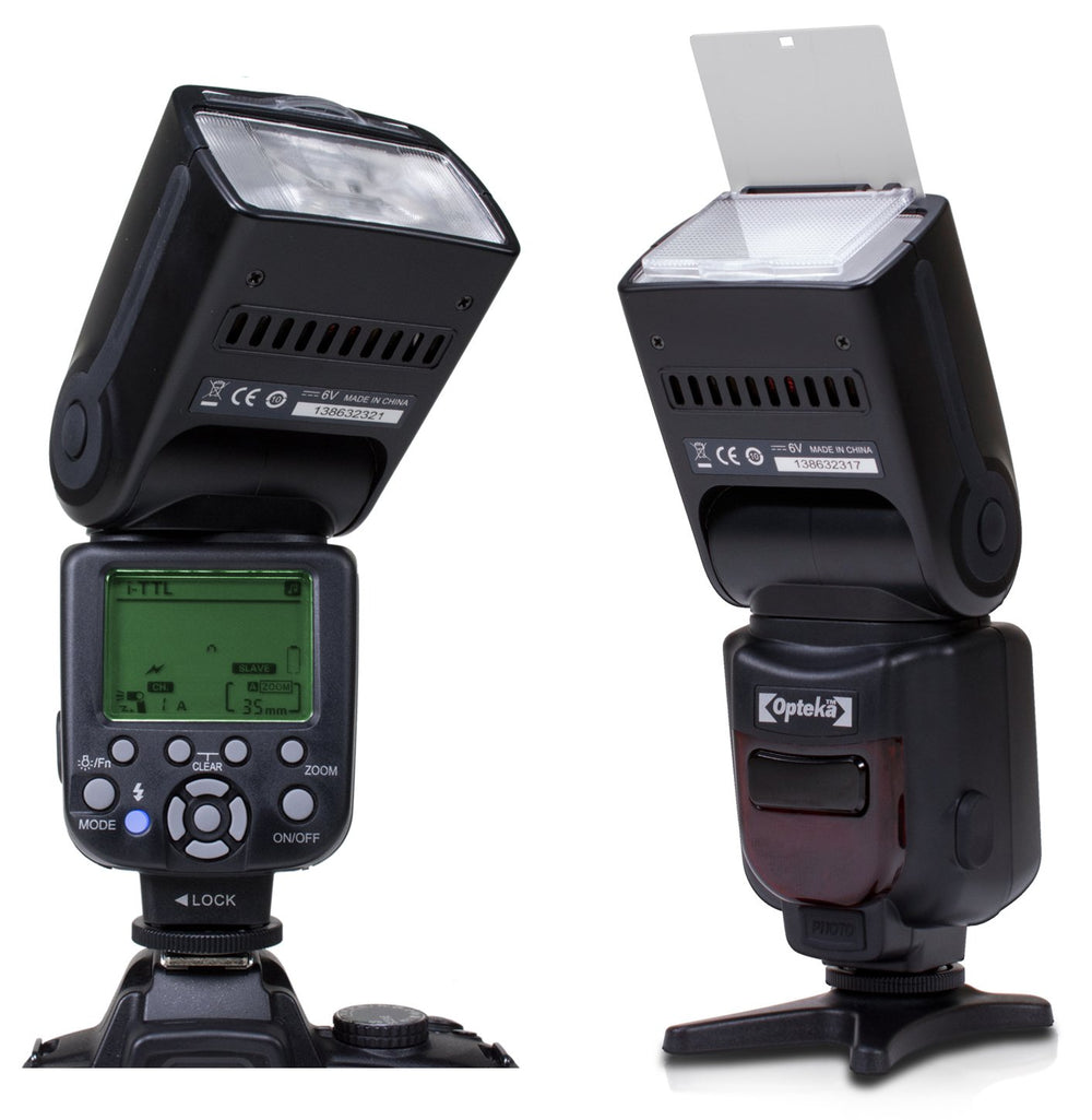 Opteka IF-980 E-TTL AF Dedicated Flash w Bounce, Zoom, Tilt, LCD Display (Nikon)