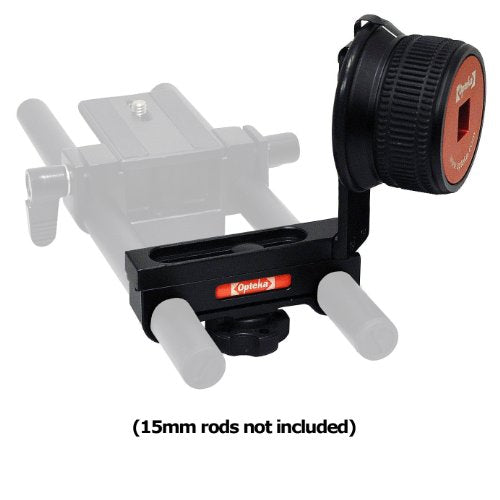 Opteka CXS-800 Gearless Follow Focus System for DSLR Cameras (Fits 15mm Rods/Rings)