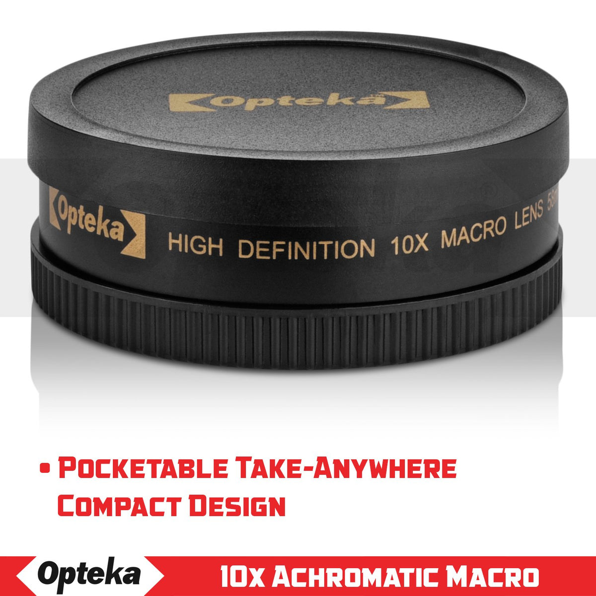 Opteka Achromatic 10x Diopter Close-Up Macro Lens for Canon EOS-M/EOS-M3  Compact Digital Mirrorless Cameras (Fits 43mm and 52mm Threaded Lenses)