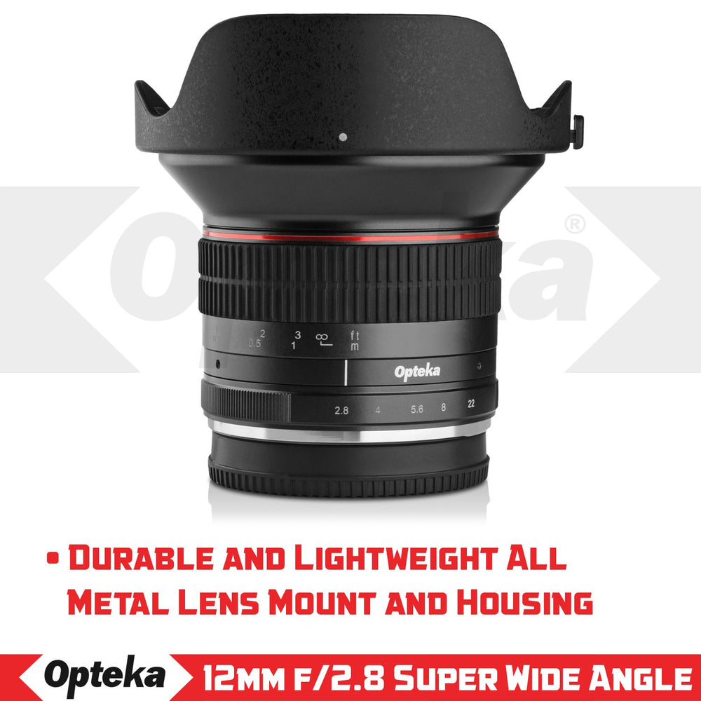Opteka 12mm f/2.8 HD MC Manual Focus Prime Wide Angle Lens for Nikon 1 Mount CX Format Digital Cameras