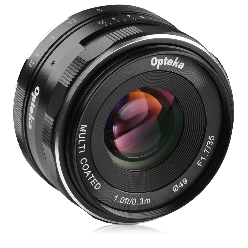 Opteka 35mm f/1.7 HD MC Manual Focus Prime Lens for Nikon 1 Mount Digital Cameras