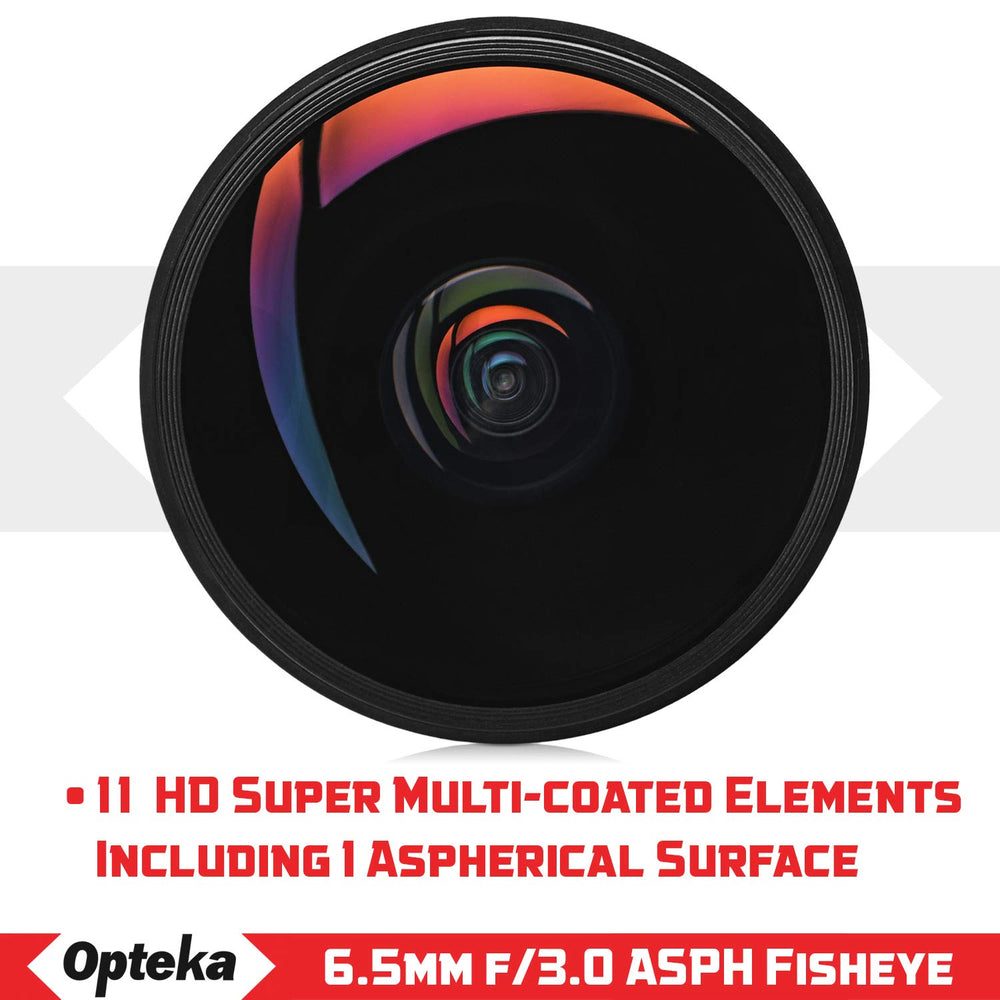 Opteka 6.5mm f/3.0 Ultra Wide Angle Manual Focus Aspherical Fisheye Le
