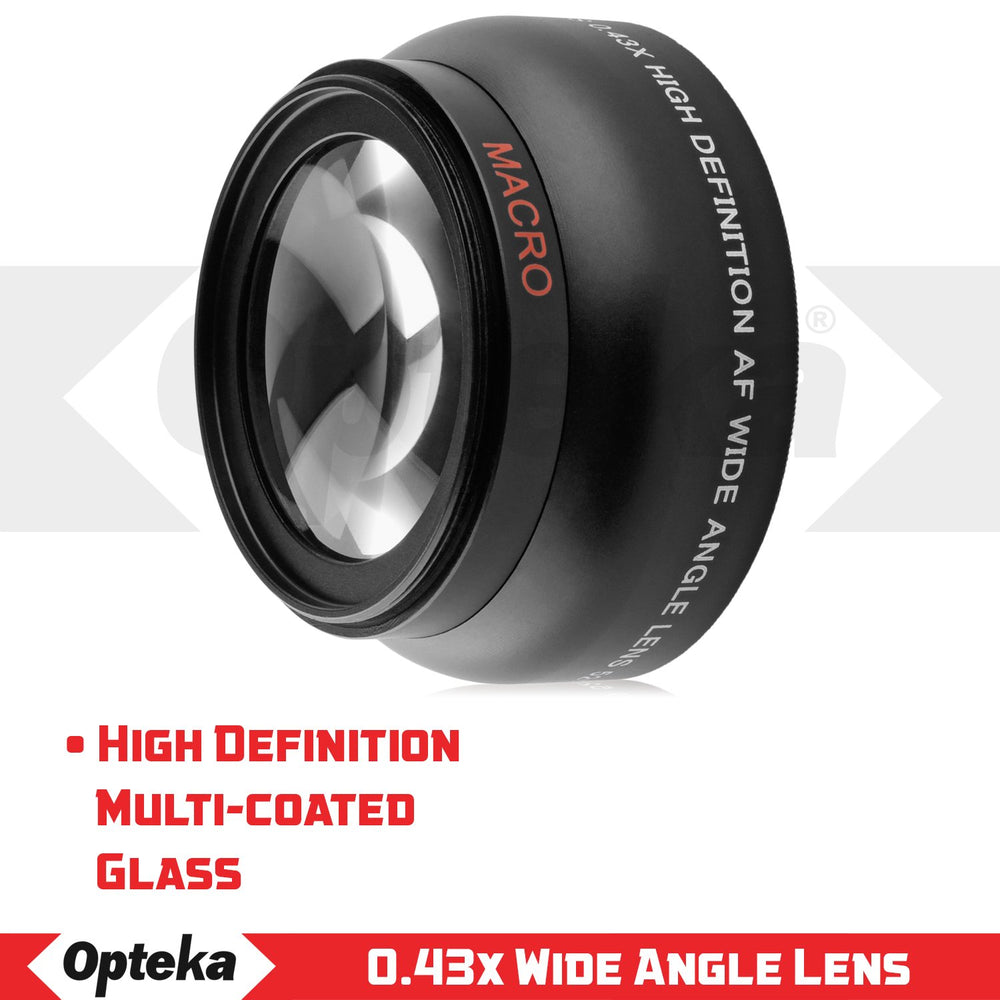 Opteka 58mm 0.43X HD Wide Angle Lens with Macro